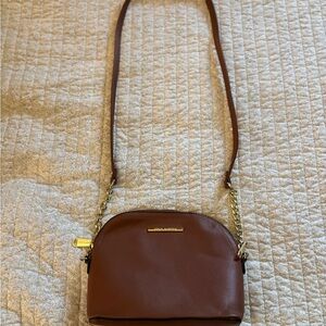 Steve Madden Brown Crossbody Bag with Gold Chain